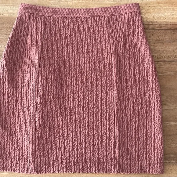 Anthropologie Textured Mauve Lace-Up Mini Skirt - Picture 2 of 8